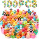 100 Pack Rubber Ducks in Bulk, Assorted Duckies for Jeeps Ducking, Rubber Duckies for Baby Bath Toys, Kids Bath Pool Toys Birthday Gifts Party Favors