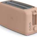 bella 4 Slice Slim Toaster, Fitsanywhere™ Kitchenware, 6 Setting Shade Control with Reheat & Cancel Buttons, Fits Sourdough, 10” Long Slot, Anti Jam & Auto Shutoff, 900 Watt, Blossom