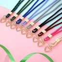 2 x Breakaway Lanyards for Keys ID Badges, Long Scrunchie Lanyard for Women, Teacher Neck Phone Keychain Lanyard (Lavender)