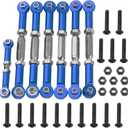 7PCS ShareGoo Adjustable Turnbuckles Camber Links Steering Linkage Rod Ends Sets Compatible with Traxxas Slash 4X4 / 2WD 1/10 RC Car Upgrade Parts (Blue)