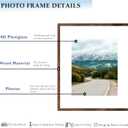 Wood 16x20 Picture Frame with 11x14 Mat Deep Brown, Display 11x14 with Mat or 16x20 Without Mat, Wood 16 by 20 Photo Frame, 16 x 20 Frame for Wall Hanging Display, Deep Brown