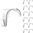 IRONDIY Molding Hooks for Picture Rails（12 Packs）,Molding Hooks White