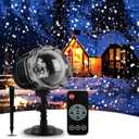 Christmas Snowfall Projector Lights, Indoor Outdoor Holiday Lights with Remote Control, White Snow for Halloween Xmas Party Wedding Garden Landscape Decoration(Snow Spots)