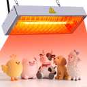 Chicken Coop Heat Lamp,600W High-Power Adjustable Chicks House Brooder Heater Warmer Lamp for Supplies Livestock,Heats Faster,Stays Hotter Longer (L14xW6xH2 inch)