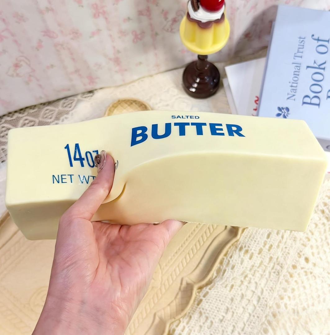 9.5 Inch Butter Squishy,Large Slow Rising SquishySticky Butter Sticks Squeeze Toy,Valentine's Day Gift,Party Favor Gift