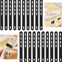20 Pcs Black Silicone Cable Ties, Reusable Cable Straps Wire Organizer, Cable Management Cord Organizer for Fastening Earphone Phone Charger Home Office Desk Kitchen Appliances Cable Cords Wires