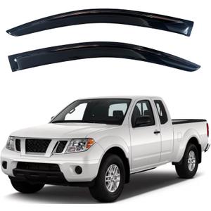 KPY Window Visor Compatible with Nissan Frontier King Cab 2005-2020, 2PC Rain Guard Side Window Vent Deflector Tape-On Style, 2006 2007 2008 2009 2010 2011 2012 2013 2014 2015 2016 2017 2018 2019 2020