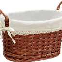 Wicker Storage Basket Oval Storage Basket Natural Decoration Coffee Crafts 13 * 9 * 7.5 INCHES