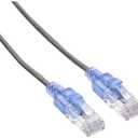 Monoprice Cat6A 25ft Gray 10-Pk Patch Cable UTP 30AWG 10G Pure Bare Copper Snagless RJ45 SlimRun Series Ethernet Cable