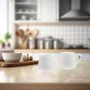 Hemoton Mini Ceramic Creamer Cup with Handle 1.9Oz Small Sauce Spoon for Serving Syrup Milk and Condiments in Kitchen and Dining