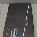 SIBRILLE LED Desk Lamp for Home Office  Dimmable Computer Desk Light with Clamp, Modern Architect Task Lamp with Color Changing, Flexible Desktop Lamp with Gooseneck for Monitor, Double Head, Black