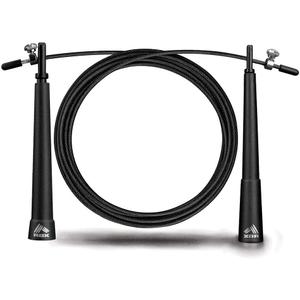 RBX-9FT. ADJUSTABLE SPEED ROPE WITH 7" HANDLES-LARGE (BLACK)