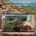 Bearded Dragon Tank Accessories, Reptile Mat Hammock Plants Bridge Jungle Climber Vines Terrarium Decorations for Leopard Gecko Hermit Crab Lizard Snake (10 PCS with Reptile Mat)