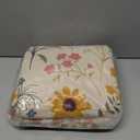 LUTBM Boho Throw Blanket for Bed Cotton Blankets Twin Size for Bedroom Living Room All Season Lightweight Floral Embroidery Reversible Quilt for Couch Sofa Chair 60"x80" Home Decor