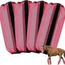 Mesh Fly Boots Horse Fly Boots Mesh Fly Wraps Leg Guard for Horse Set of 4 (Red)