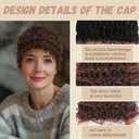 Winter Hats for Women, Womens Snow Cap,Thickened Inner Lining(Thick Fleece Version) (Brown)