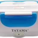 TAYAMA Electric Lunch Box in White Light Blue,Small,EHB-01