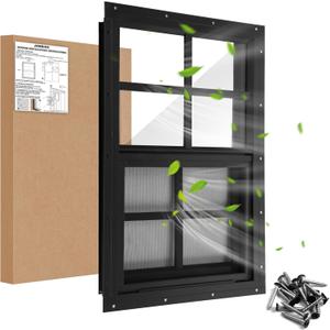 16" W x 20" H Shed Window,Sliding Window, Aluminum Grey Flush Mount with Tempered Glass and Stainless Steel Screen, Playhouse Window, Chicken Coop Window, Household Window.(Gray 1 Pack) 16" W x 20" H Shed Window,Sliding Window, Aluminum Grey Flush Mount with Tempered Glass and Stainless Steel Screen, Playhouse Window, Chicken Coop Window, Household Window.(Gray 1 Pack)