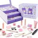 Glam Code Girls Makeup Gift Set for Teens, Happy Birthday Box, Makeup Kit for Teenager Girls, Birthday Surprise 24 Pcs Mystery Makeup Box with Mirror #Purple
