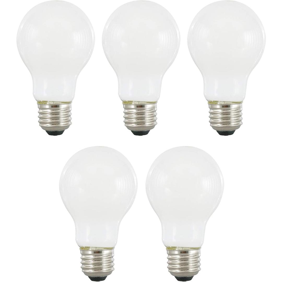 SYLVANIA LED TruWave Natural Series A19 Light Bulb, 75W Equivalent, Efficient 11W, 1100 Lumens, Medium Base, Dimmable, Frosted, 2700K, Soft White - 5 Pack (40818)