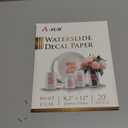 A-SUB Waterslide Decal Paper for Inkjet Printers 20 Sheets Clear Water Slide Transfer Paper 8.5x11 in for DIY Tumbler, Mug, Glass Decals