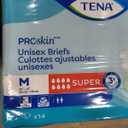 TENA Proskin Super Briefs, Incontinence Adult Diapers, Unisex, Medium, 14ct