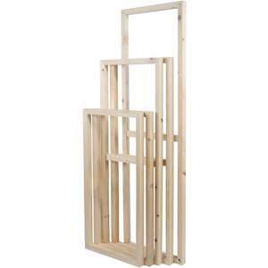 5 Pieces Wooden Inner Frames Set Match for Canvas Wall Art Paintings, 80x150cm Overall (32x60 inch Overall), 30x40cm + 30x60cm + 30x80cm + 30x60cm + 30x40cm (1" Premium Thick, Bracket Mounted) (Two 30 x 40 cm, Two 30 x 60 cm, One 30 x 80 cm, Burlywood Frames for Wall Art)