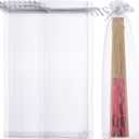 SHINEOFI 50Pcs Organza Drawstring Bags 10X2.4 Inch Lightweight Sheer Pouches for Jewelry Candy Party Favors Wedding and Baby Shower Packaging