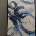 AJAZIKO Blue Wall Art Abstract Wall Decor Pictures for Living Room Wall Decoration Print Pictures Canvas Framed Artwork Paintings for Office Above Bed Wall Decor 2040IN