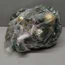 WBHome Pre-lit 9 Feet/108 Inch Christmas Garland, White & Gold Lighted Garland with 50 LED Lights for Indoor Outdoor Xmas Decor Holiday Decorations, Battery Operated (Batteries NOT Included)