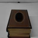 Crafted Classical Retro Wooden Antique Book Tissue Box Cover Rectangular Tissue Holder Dispenser Paper Cover Case Napkin Holder Home Decor for Bathroom living room office car kitchen
