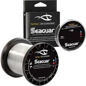 Seaguar Tatsu Fishing Line for Casting, & Live Bait, 100% Fluorocarbon, Clear, Multiple Sizes