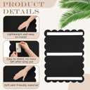 Mooliwe Scalloped Felt Bulletin Board 36 x 24 Inches Foldable Black Pin Cork Board Alternative for Wall, 3' x 2' Trifold Picture Vision Self Adhesive Bulletin Decorative