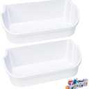 [2 PACK] UPGRADED 240356401 Refrigerator Door Bin Compatible with Frigidaire Door Shelf Replacement Parts AP2116036 Frigidaire Gallery Shelf Replacement FFHS2611PFEA FFHS2611LBRA FFSS2614QS4A Door Bin