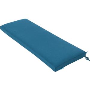 QILLOWAY Indoor/Outdoor Bench Cushion, Thick Upholstery Foam Couch Swing Pads with Ties,48-Inches,Peacock Blue.