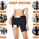 Women's High Waist Sauna Shorts, Dual-Zone Sweat Tech, Tummy Control Workout Short, Breathable Compression Gym Pants (Black, L)