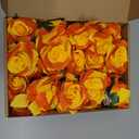 Waydress 30 Packs 4 Inch Flower Hair Clip Rose Hair Accessories Floral Hairpin Brooch Flowers Pin Brooch for Bridal Headpiece Accessories Wedding(Orange)