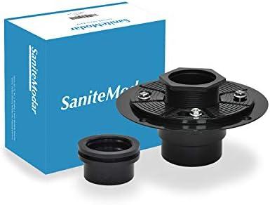 SaniteModar 2-in ABS Shower Drain Base can be Used with Any Size of Square and Linear Floor Shower Drain,It is Equipped with Threaded Joints and Rubber Joints