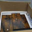 Furologee Kitchen Bakers Rack with Hutch, Coffee Bar Station 4 Tiers, Microwave Oven Stand with 6 S Hooks and Pegboard, Kitchen Microwave Rack for Spice Organizer Workstation, Rustic Brown (22inch)