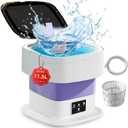 Portable Washing Machine,11.5L Mini Washing Machine for Small Delicates,Underwear,Baby Clothes,Sock.Foldable and portable washing machine for Apartment, Home, Hotel, Camping,RV