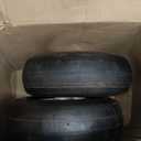 13x6.50-6 Heavy Duty Solid Tubeless Tire w/Steel Rim Fits Deck 38"- 68" Commercial Lawn Mower Garden Tractor- Hub Length 4"-7.1", Bore 3/4" Grease Oil Infused Bushing (Set of 2)