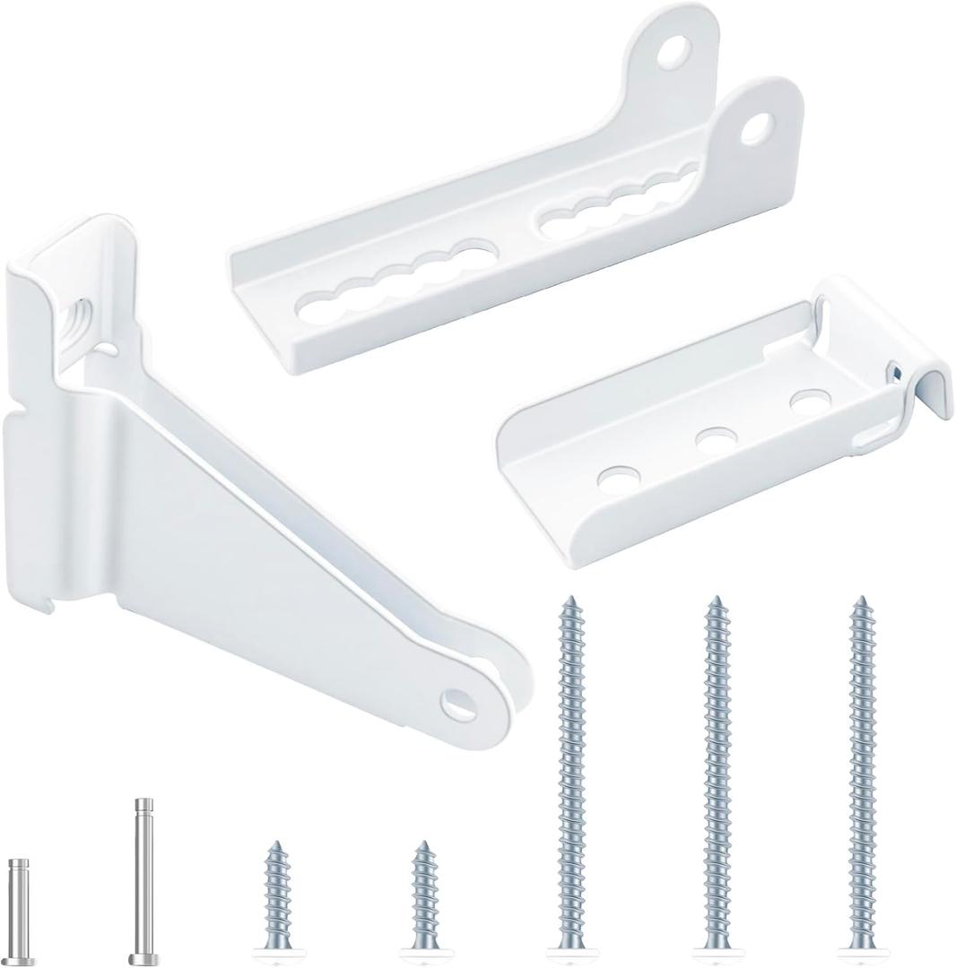 Reinforced Storm Door Closer Bracket, Screen Door Closer Replacement Part, Compatible with Andersen, Emco, Larson,Pella,40201 Door Repair Kit, for Wind Protection and Protecting Doors (White)