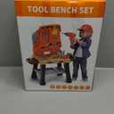 Kids Tool Bench Set, 142Pcs Toddler Tool Toy Playset with Electric Drill & Realistic Tools, STEM Building Pretend Play Construction Toys for Boys, Toddlers Toys Gifts for Ages 3 4 5 6 7 Year Olds