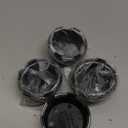 ACROPIX 4 Pcs Wheel Center Caps Hub Caps Rim Center Caps 2.42" 2.60" Wheel Caps Hubcap Center Covers Black Cover with Carbon Fiber Label Plastic 6 Clips Black