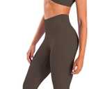 Sunzel High Waist Mini Flared Leggings for Women, Tummy Control Casual Flare Yoga Pants for Yoga Workout Gym (Black, L)