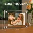10 Pack Acrylic Fridge Magnetic Frame for Polaroid, Ultra Clear 2.36x3.54" Mini Picture Frames for Instax Mini, Double Sided Photo Refrigerator Polaroid Magnet Picture Frame, Picture Display Frame