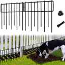 Animal Barrier Fence, 10 Pcs Upgrade 1.26 in Gap Decorative Fences No Dig Fence for Rabbits and Dog Ground Defense, Rustproof Metal Wire Garden Fence Border for Garden & Patio Landscaping