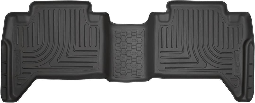 Husky Liners Weatherbeater Floor Mats | Fits 2016-2023 Toyota Tacoma, Double CAB ONLY | 2nd Row, 1-pc Black - 14951