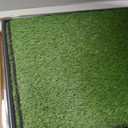 HQ4us Dog Grass Pad with Tray Large 3423 Dog Litter Box Toilet with 2Artificial Grass for Dogs with Hemmed Edge, Pee Pads for Dogs, Realistic, Less Stink, Potty for Balcony