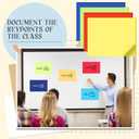 Zubebe 10 Pads Large Sticky Notes Jumbo Bright Colors Sticky Notepads Self Stick Note Square Memo Post Stickies for Office School, 25 Sheets/pad (8 x 6 Inch,Multicolor)